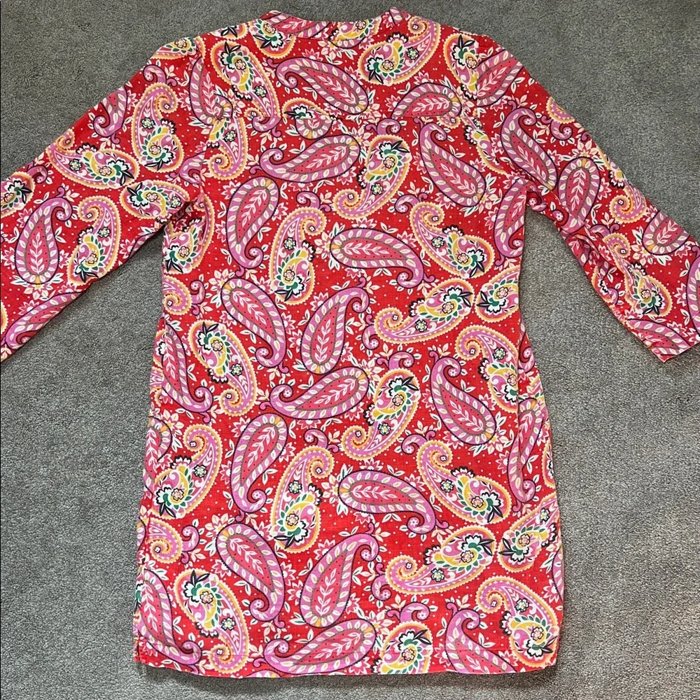 Boden Evangeline Linen Paisley Shift Dress size 6 - Picture 3 of 7